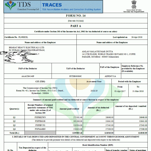 Normally, the last quarter TDS figures takes time to appear in form 26 AS ...you will be able to only claim credit to the extent appearing in form 26 AS ...so in case you see no progress in form 26 AS as far as TDS is concerned , take it up with your employer (for filing of TDS returns ) ...regards income , you will use form 16 to put in chargeable income from salary in the return<br /><br />Like in below case , i cannot put income from salary from 26 AS because if you observe closely it is my gross salary (salary + perquisites + profit ) , so i will have to consider only my form 16 salary ( point 6 ) i.e 1174206 <br /><br />As regards TDS , i check my form 16 and see 134940 rs has been deducted but to get full credit of the same , i have to ensure that the same appears in form 26 as ..if it doesn't , i will inform my employer in this regard and wait for updation to claim salary TDS credit.