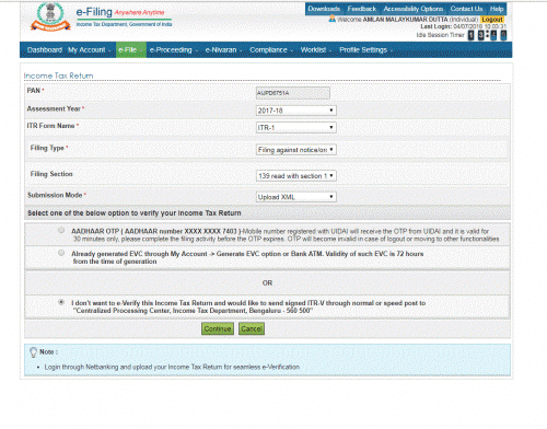The belated period for filing return for FY 2017 18 is 31st March 2019 , so you cannot file a belated return ...the only option available to you is a time barred return....for this, you need to meet the assessing officer and cite reason i.e genuine hardship for not being able to file the return ...if he is convinced , then he shall issue a notice using which you can file the return using section 139 with 119(2)(b). ...online modes shall  not work in this case ...also there is little chance that shifting overseas will be considered valid for non filing of return but you can try ....if you cannot travel , try asking some representative of yours who is present in India to meet your present  assessing officer  No,  you can not file under normal process .. if there was genuine hardship which prevented you from filing the return, you can request your assessing officer for condonation  for delay in filing citing the hardship.....check attached picture....