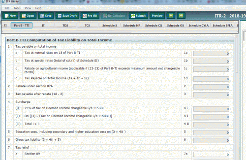 Harshit ,in the return utility(ITR),  <br /> (i) Schedule "Total income(TI)" schedule reflects the computation of total income  and <br />(ii) Schedule "Tax computation on total income(TTI)"reflects the computation part<br /><br /> i don't think you can print that schedule alone ...but once return is  filed , you get a copy of the filed return , you can  check the TTI schedule for computation of income and tax therein...<br />if you come to know of anything else  to generate your income computation , let me know as well on my personal email id...check the attached pictures for the schedules Total income (TI) and tax computation on total income( TTI) that i was referring to.<br /><br />For ITR 1/ITR 4 ( presumptive)  , you can generate preview of return before submitting but that doesn't happen in other ITR's