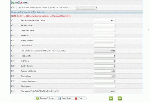 Following the business entity concept , all transactions for other than business/profession need to be kept separate ...your home loan etc loans that are personal in nature need not be reflected in the financial particulars of the business ...check the answer options - video for this answer to see relevant video  for knowing what to fill in the financial particulars of the business/profession...