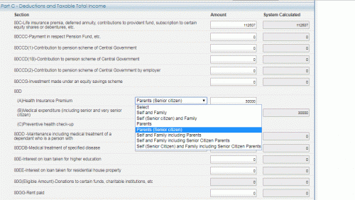 Did you select senior parent  while putting 30,000 under 80 (D)(Check attached picture) .......the eligible amount is 30,000 for senior parent and not 36184(assuming it is health insurance premium for your father who happens to be a senior) .....if i am right , you can challenge to the extent of  claiming it to the extent of 30,000  Rs.....submit for rectification ........if you want to pay it off, then you have are doing it correctly using challan 280 ...you may also refer to my video on youtube on how to make demand payment using challan ...