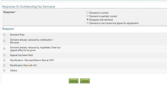 You can submit rectification request under option"taxpayer correcting data" and then submit rectified xml ...in the demand appearing in site , disagree with the option" rectification raised "...this is just my opinion and may/may not work depending on how your assessing officer perceives the case ...<br /><br />i need no further information.