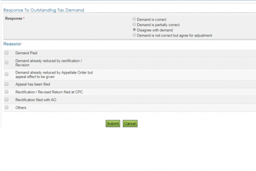 You can submit rectification request under option"taxpayer correcting data" and then submit rectified xml ...in the demand appearing in site , disagree with the option" rectification raised "...this is just my opinion and may/may not work depending on how your assessing officer perceives the case ...<br /><br />i need no further information.