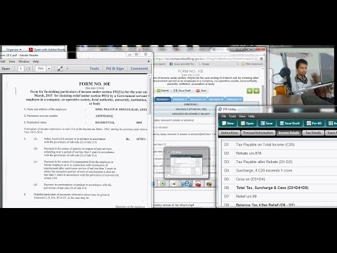 HOW TO FILL FORM 10 E FOR CLAIMING TAX RELIEF FOR SALARY ARREARS i RELIEF UNDER SECTION 89