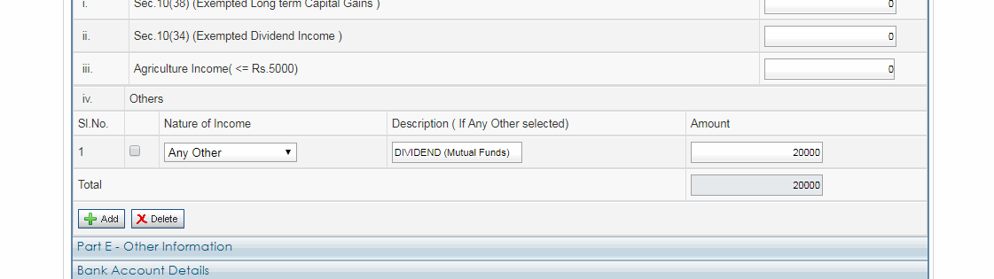 It is exempt and to be shown under exempt income reporting schedule ( Check my video in this regard---at my channel)