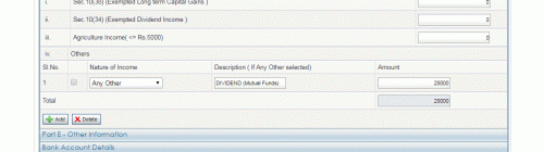 It is exempt and to be shown under exempt income reporting schedule ( Check my video in this regard---at my channel)