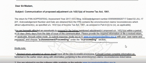 In this case since the adjustment proceedings are correct , you should be revising the return under section 139(5)...whatever extra taxes appear , first pay that using demand challan and then take credit in schedule IT to make tax liability nil before filing return ...in case you dont agree to the proposed adjustment , you mat watch this tutorial - https://www.youtube.com/watch?v=T2Bqgvbf6ds