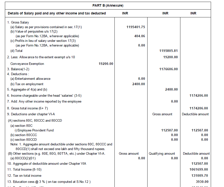 Say,  you get HRA 10,000 Rs per month of which 2000 is exempt and 8000 is taxable income.                                                              You will show 2000 Rs in exempt income reporting schedule                                                                                        For non exempt i.e taxable portion you cannot show just one non exempt allowance separately ...           <br />    Process to do it is as follows - you will  take form 16 and salary slips  ...next figure out 12 month basic salary from payslips ...from form 16 , check gross (point 1a ) and exempt allowances ( Point 2 )                                          Now, subtract from gross salary basic and exempt allowances                                                                                      What you get is non exempt allowances which comprise taxable HRA(8000)   along with all other taxable /partially allowances ie DA, washing etc etc (Check attached pictures on what the process is like while filing of returns)