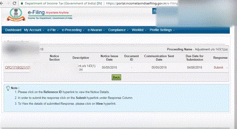 I can see from your tax credit statement I.e Form 26 as  , that you had interest income and salary income ....However you have shown only only salary income while filing return of income ....Basically you had FD accrued  interest income from UCO bank (Rs 9325 ) &amp; two with Bank of India ( Rs  9785 &amp; Rs 4757)....all this shall total to 23868 Rs /- ...you haven't considered this in your scope  of taxable income and that is why the department is proposing to add this ...i see that your total income is 2.07 lakhs ...even if you add this ,  the  taxable income will be 2.31 lakhs which is below threshold level and so it shall still remain a nil return ....but , you are now needed to do the following steps ..... Head towards e proceeding in your dashboard...opt for yes and  click on prima facie adjustment hyperlink ...then next click on submit which shall  show the table for proposed adjustment ...since in this case the demand is valid ,  you will click on agree and submit ....you are now required to submit revised return  under section 139(5) .......You can mail me your credentials in case you want me to file this for you ...i will be recording it though for the benefit of all ...you can alternatively watch my tutorial on how to revise return after receiving such adjustment notice!                                 <br />                                                                                                                                                                Youtube video Link - https://www.youtube.com/watch?v=Lthwwwupth4