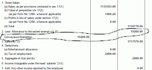 Check the field for section 10 exemption ...this should also be listed in the form .. i.e it may be transport allowance etc etc ...accordingly the section shall be selected ...for example transport allowance is covered under section 10 (14)<br />The form 16 mentions very clearly the head of the exempt allowance(check attached picture) ..if it doesn't , ask your DDO for the same....