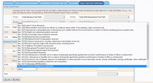 It refers to pointing out nature of the  exempt income source i.e whether it is exempt PF, whether it is exempt gratuity etc etc ...for example salaried guys may have transport allowance as a part of their salary and they are required to show it as exempt under section 10(14)(ii) ....i.e nature of income( exempt)  is transport allowance and it is exempt under section 10(14)(ii)...likewise some may have received exempt gratuity as part of their income and they have to show it using section 10(10)...i.e nature of income is gratuity and it is exempt under section 10(10)