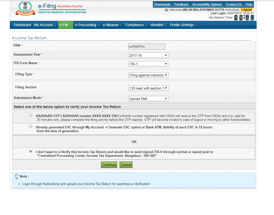 The belated period for filing return for FY 2017 18 is 31st March 2019 , so you cannot file a belated return ...the only option available to you is a time barred return....for this, you need to meet the assessing officer and cite reason i.e genuine hardship for not being able to file the return ...if he is convinced , then he shall issue a notice using which you can file the return using section 139 with 119(2)(b). ...online modes shall  not work in this case ...also there is little chance that shifting overseas will be considered valid for non filing of return but you can try ....if you cannot travel , try asking some representative of yours who is present in India to meet your present  assessing officer  No,  you can not file under normal process .. if there was genuine hardship which prevented you from filing the return, you can request your assessing officer for condonation  for delay in filing citing the hardship.....check attached picture....