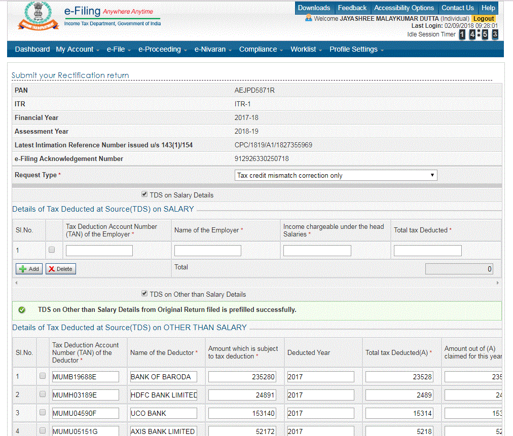 You must have taken credit of paid self assessment taxes in schedule IT of the tax return ...in case you have and still it was refuted in the intimation , you can apply for rectification under tax credit mismatch ! Check video tab for rectification for tax credit mismatch correction!