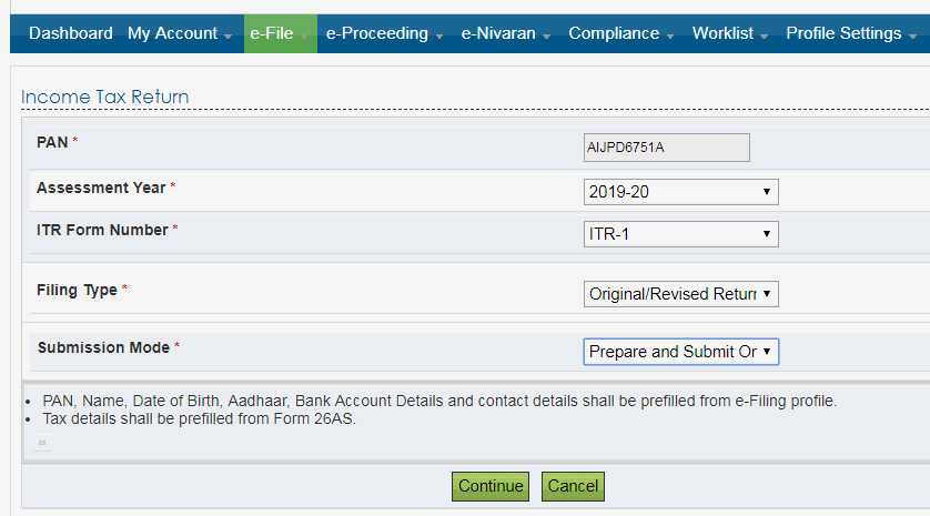 You cannot prefill AY 2019 20 using XML of AY 2018 19 ...you can surely prefill directly from AY 2019 20 using several options .....XML is specefic to the relevant assessment year only ......prefilling to some extent is automatic i.e tax details is prefilled from 26 AS ....PAN , NAME , DOB , Aadhar details , bank details shall be imported from e filing profile ...when you do the online filling, all thee are already prefilled ...check image